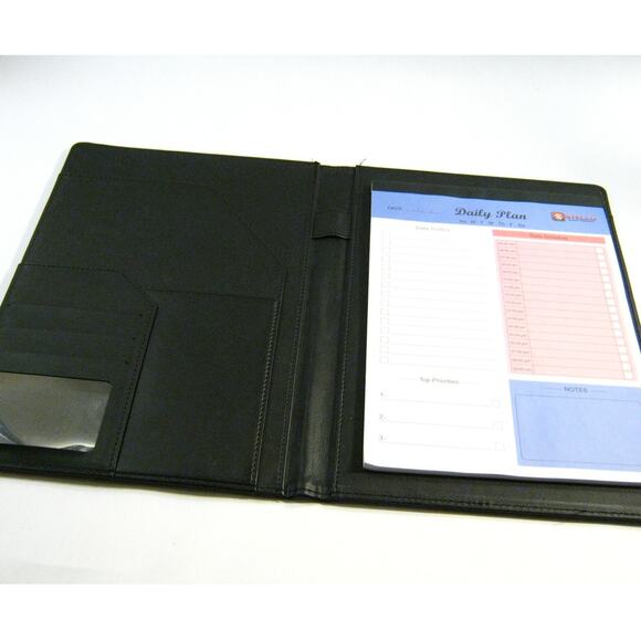 STECCO Leather Portfolio Notebook Document Organizer, Padfolio Folder Organizer - Picture 4 of 9